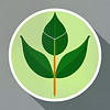 Plant with Leaves icon by AI