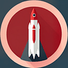 Rocket Leaving Earth icon by AI