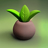 Cute Plant Pot icon by AI
