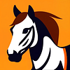 Horse with Flying Hair icon by AI