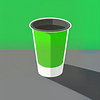 Glass on Table icon by AI