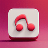 Musical Note With Headphones icon by AI